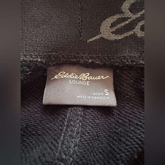 Eddie Bauer Men's Lounge Pants x2=1 Black & 1 Grey (Bundled) Small - Picture 9 of 10